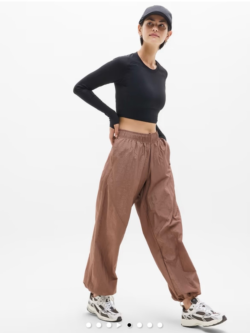 Athleta Blush Mauve Lunar Sheen Pants Mid Rise